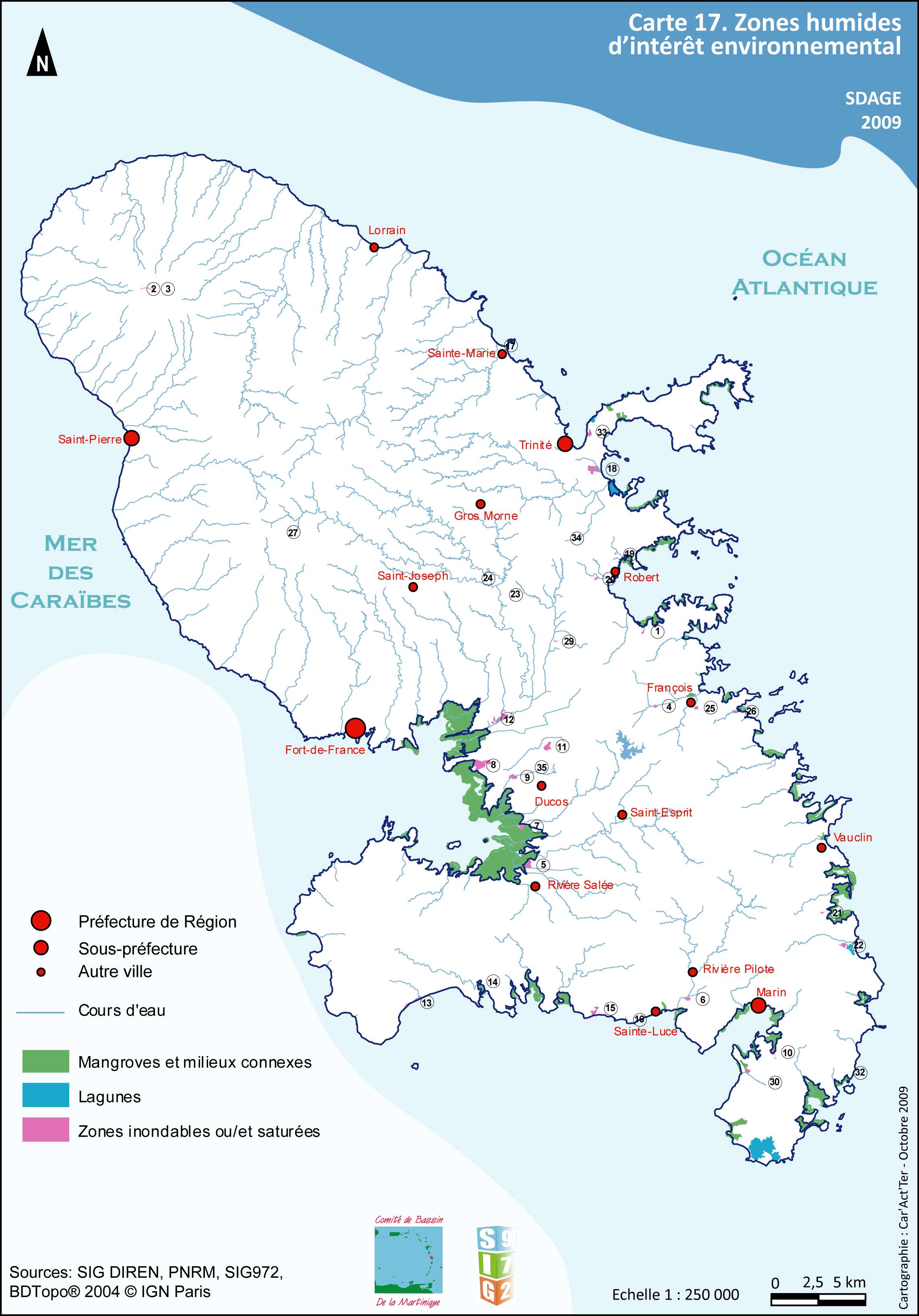 SDAGE 2010-2015 - Carte 17- Zones humides d’intérêt environnemental